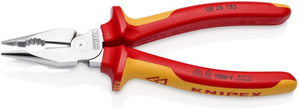 Szczypce uniwersalne z noskiem igłowym Knipex ( 8002875246 ) długość 185 mm chromowane VDE