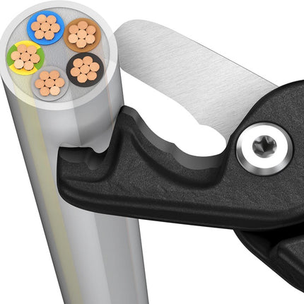 Nożyce do kabli Knipex StepCut XL ( 8004039101 ) długość 225 mm powłoka z tworzywa sztucznego