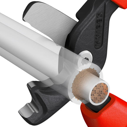 Nożyce do kabli Knipex StepCut XL ( 8004039102 ) długość 225 mm wygodny uchwyt