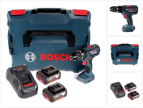 Bosch GSB 18 V-28 Professional 18 V Li-Ion Akku Schlagbohrschrauber in L-Boxx + 2 x 5,0 Ah Akku + Ladegerät - Toolbrothers