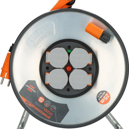 Brennenstuhl Kabeltrommel professionalLINE SteelCore ( 8000809077 ) 25 m Gummi 3 x 2,5 mm² Stahlblech isoliert IP44