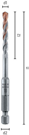 Wiertło do dachówek Alpen ( 8000448884 ) Ø 5 mm długość całkowita 100 mm