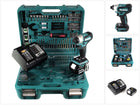 Makita DTD 155 SMTK Akku Schlagschrauber 18V 140Nm Brushless + 1x Akku 4,0Ah + Ladegerät + 101tlg. Zubehörset im Koffer - Toolbrothers