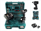 Makita DTD 152 SMTK B Akku Schlagschrauber 18V 165Nm + 1x Akku 4,0Ah + Ladegerät + 101tlg. Zubehörset im Koffer - Toolbrothers