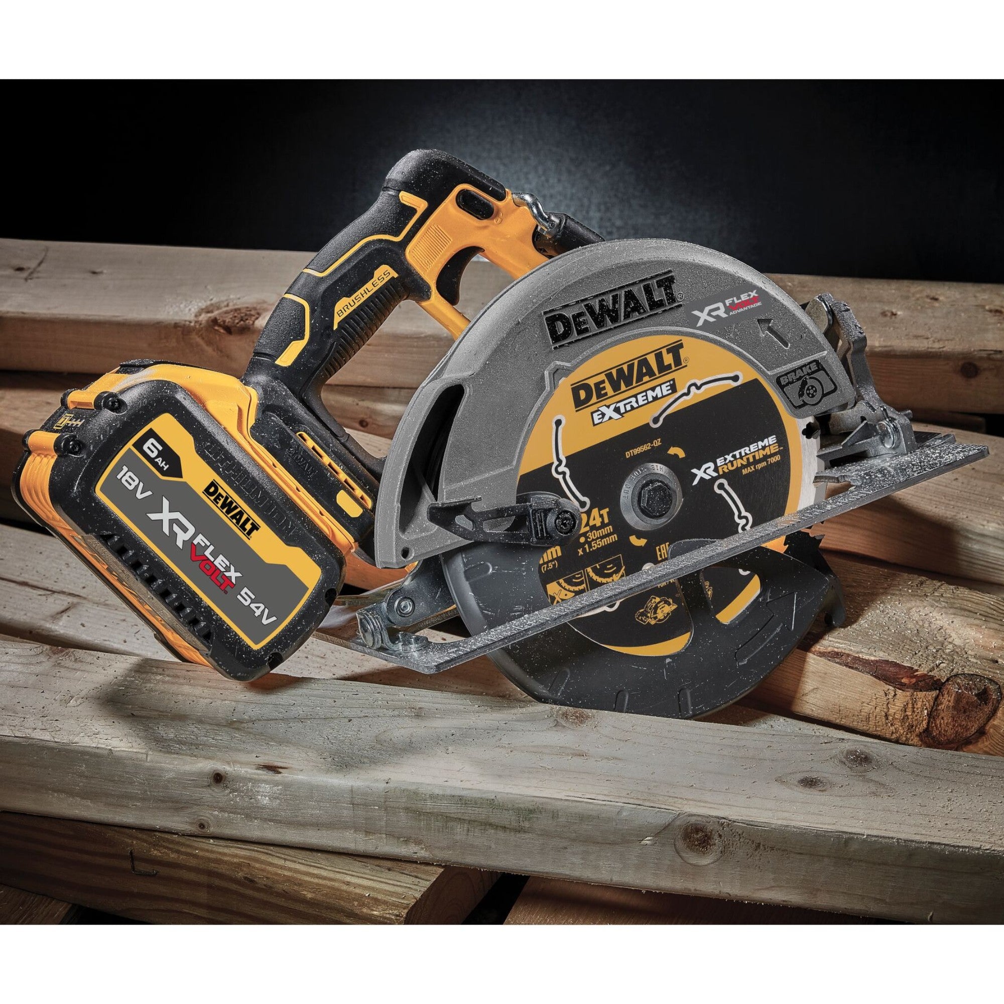 DeWalt DCS 573 Y2 Akku Handkreissaege 18 V 190 x 30 mm Brushless 2x Akku 12 0 Ah Ladegeraet 3 - toolbrothers