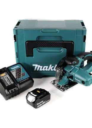 Makita DCS 552 RT1J 18 V Akku Metall Handkreissäge 136 mm im Makpac + 1x 5,0 Ah Akku und Lader + Sägeblatt und Schutzbrille - Toolbrothers