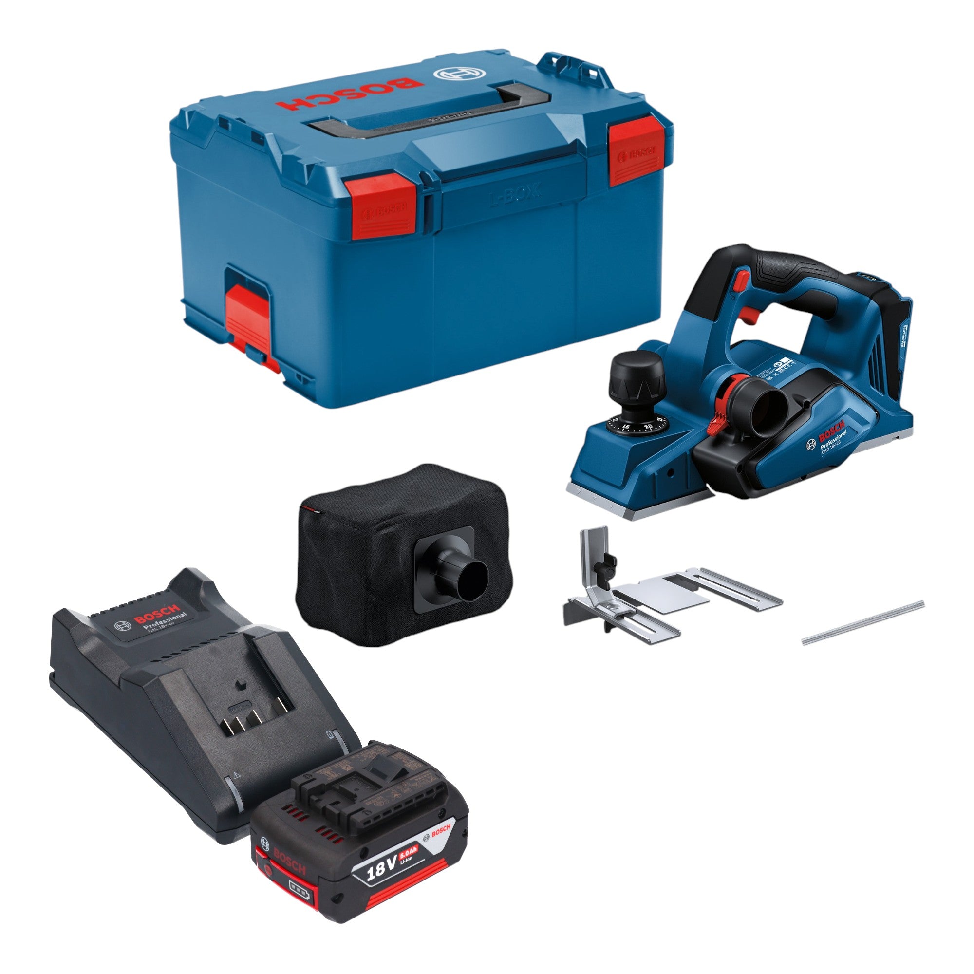 Bosch GHO 18V 26 Professional Akku Hobel 18 V 2 6 mm Brushless 1x Akku 5 0 Ah Ladegeraet L Boxx 0 - toolbrothers