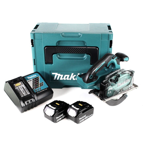 Makita DCS 553 RMJ Akku Metallhandkreissäge 18V 150 mm Brushless + 2x Akku 4,0Ah + Ladegerät + Makpac - Toolbrothers