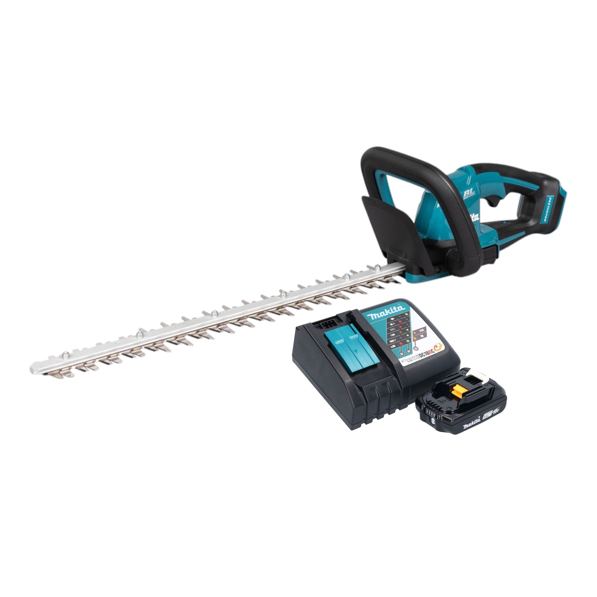 Makita DUH 506 RA Akku Heckenschere 18 V 50 cm Brushless 1x Akku 2 0 Ah Ladegeraet 0 - toolbrothers