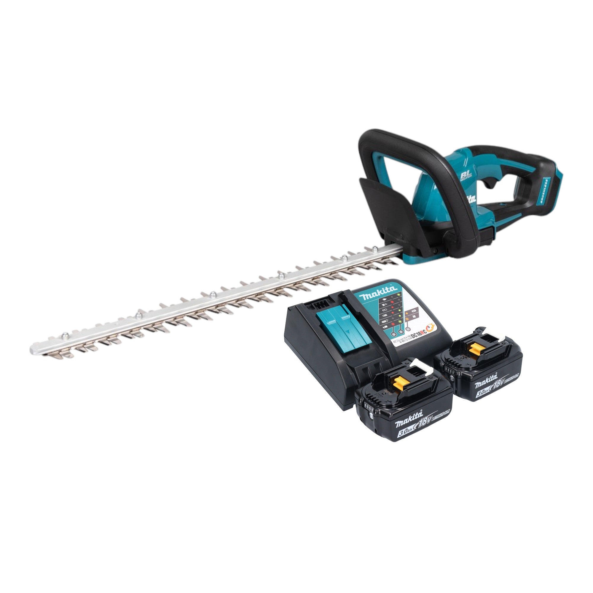 Makita DUH 506 RF2 Akku Heckenschere 18 V 50 cm Brushless 2x Akku 3 0 Ah Ladegeraet 0 - toolbrothers
