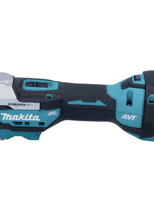 Herramienta multifuncional a batería Makita DTM 52 T1JX2 18 V Starlock Max Brushless + 1x batería 5.0 Ah + cargador + set de accesorios 43 piezas + Makpac