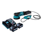 Makita BO 001 CGD201 Akku Exzenterschleifer 40 V max 125 mm 5 0 mm Hub Brushless 2x Akku 2 5 Ah Ladegeraet 0 - toolbrothers