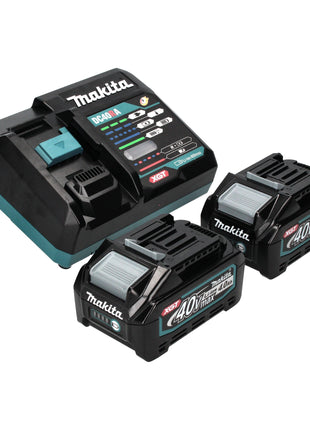 Lijadora excéntrica a batería Makita BO 001 CGM201 40 V máx. 125 mm carrera 5,0 mm sin escobillas + 2x baterías 4,0 Ah + cargador