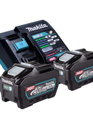 Lijadora excéntrica a batería Makita BO 001 CGT201 40 V máx. 125 mm carrera 5,0 mm sin escobillas + 2x baterías 5,0 Ah + cargador