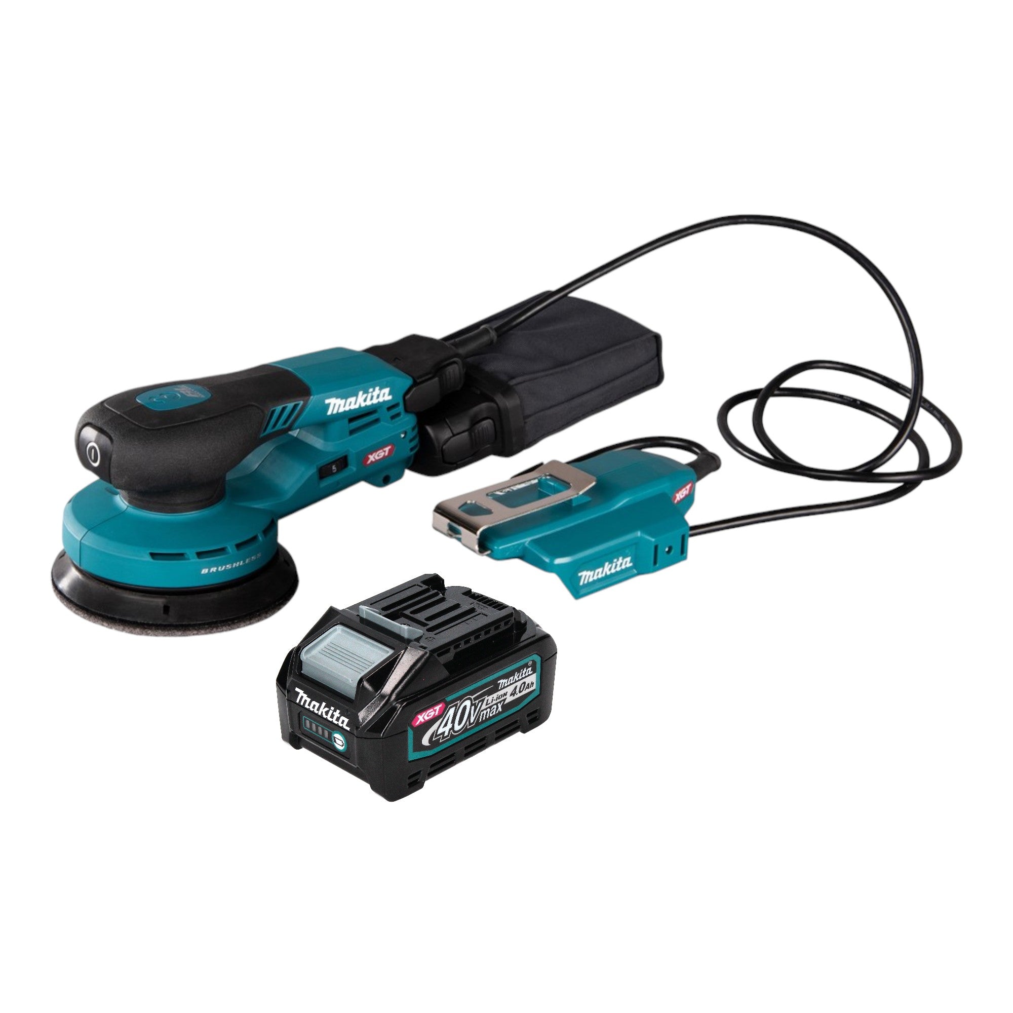 Makita BO 003 CGM1 Akku Exzenterschleifer 40 V max 125 mm 3 0 mm Hub Brushless 1x Akku 4 0 Ah ohne Ladegeraet 0 - toolbrothers