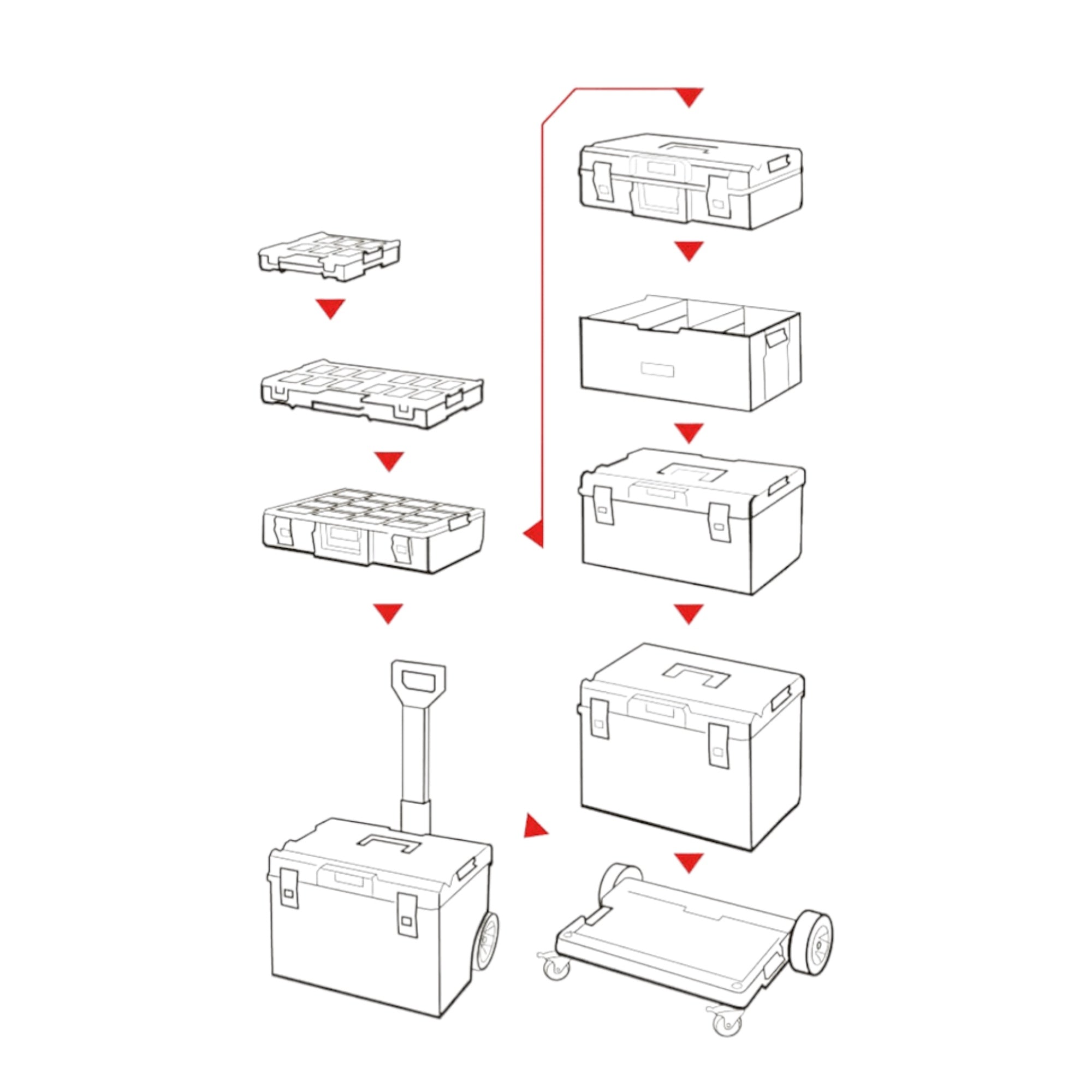 Qbrick System PRIME Toolbox 150 Vario Koffer 535 x 327 x 140 mm stapelbar 13 5 l IP66 2 - toolbrothers