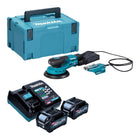 Makita BO 004 CGD201 Akku Exzenterschleifer 40 V max 150 mm 3 0 mm Hub Brushless 2x Akku 2 5 Ah Ladegeraet Makpac 0 - toolbrothers