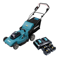 Makita DLM 538 PM4 Akku Rasenmaeher 36 V 2x 18 V 530 mm 4x Akku 4 0 Ah Ladegeraet 0 - toolbrothers