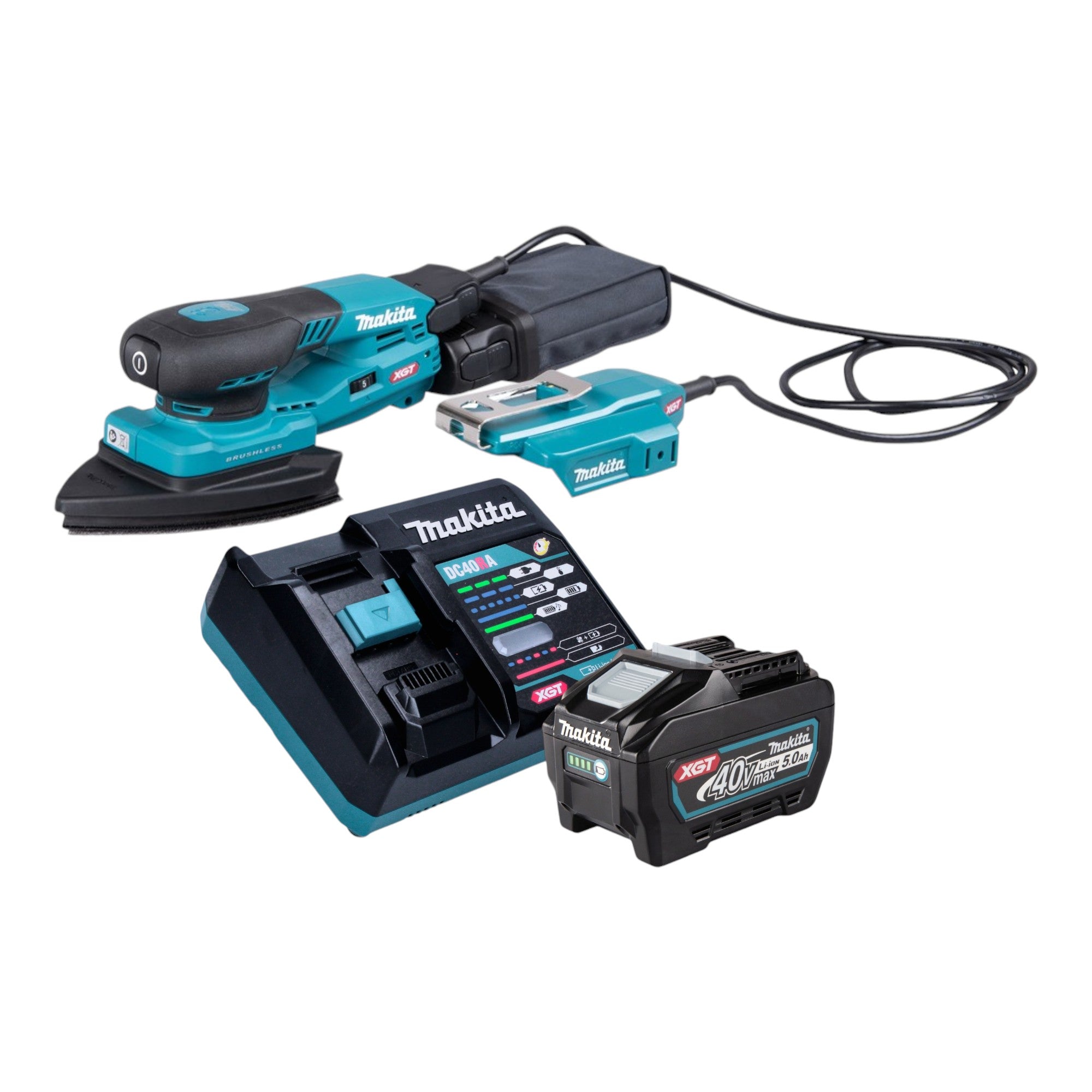 Makita BO 006 CGT101 Akku Deltaschleifer 40 V max 100 x 150 mm 3 0 mm Hub Brushless 1x Akku 5 0 Ah Ladegeraet 0 - toolbrothers