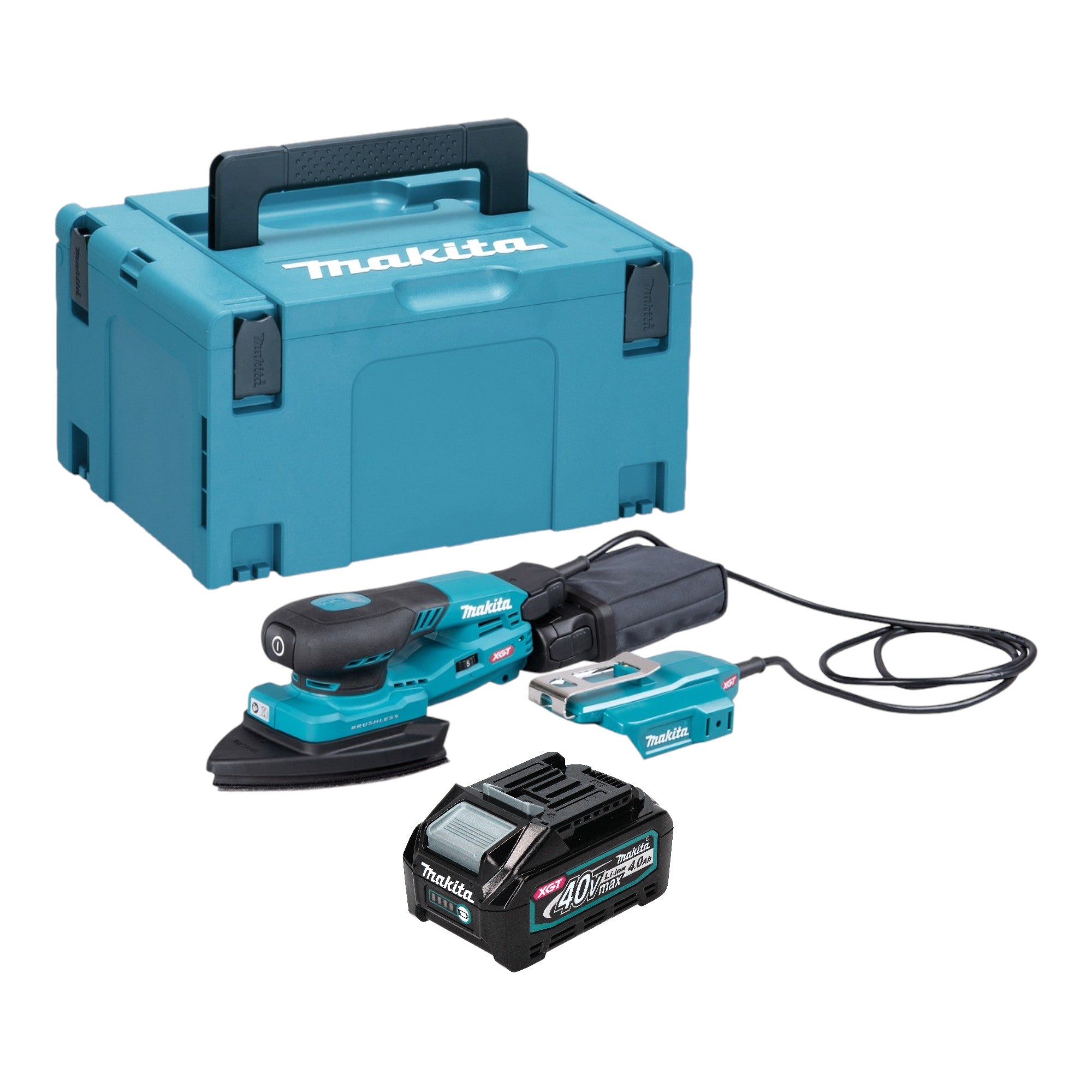 Makita BO 006 CGM101 Akku Deltaschleifer 40 V max 100 x 150 mm 3 0 mm Hub Brushless 1x Akku 4 0 Ah Makpac ohne Ladegeraet 0 - toolbrothers
