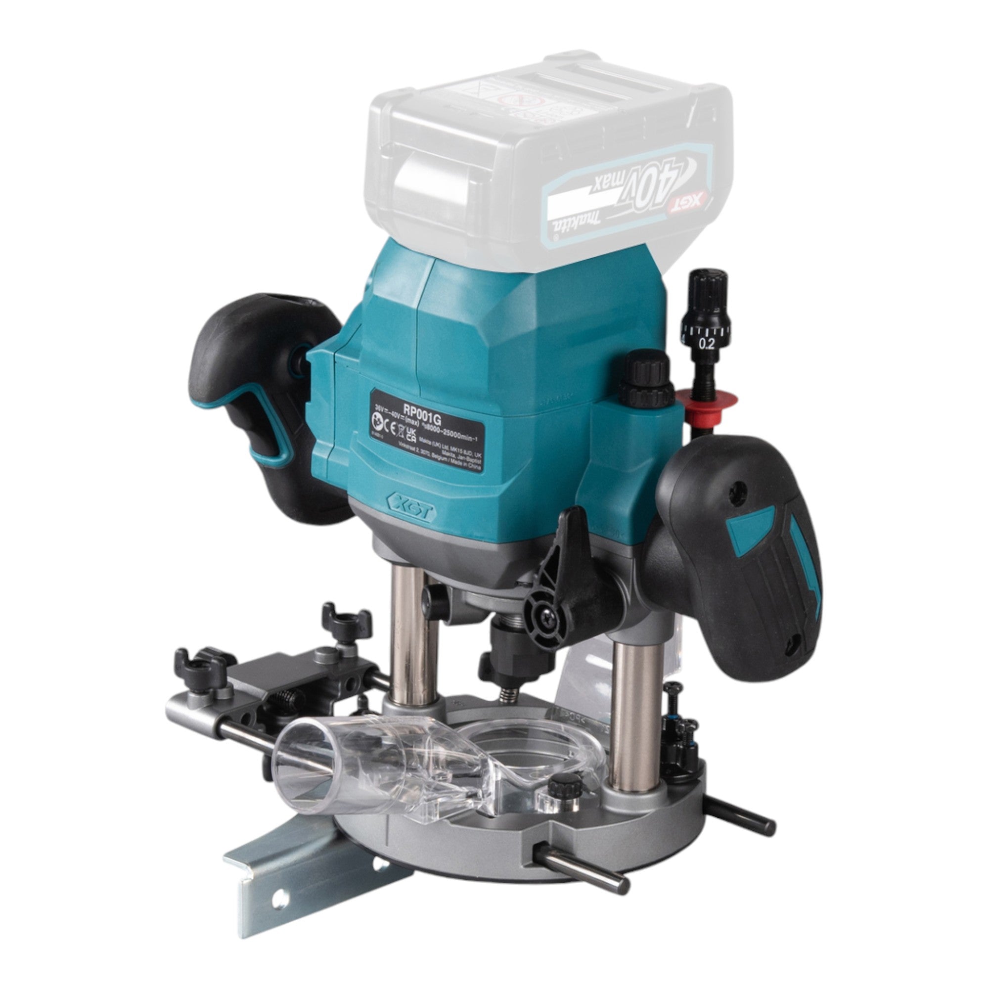 Makita RP 001 GA101 Akku Oberfraese 40 V max 12 mm Brushless 1x Akku 2 0 Ah Ladegeraet 3 - toolbrothers