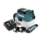 Makita DVC 750 LRGX3 Akku Staubsauger Nass und Trockensauger 18 V tragbar + 2x 6,0 Ah Akku und Lader- ohne Zubehör - Toolbrothers