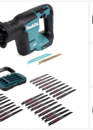 Makita DJR 188 Z Akku Reciprosäge 18 V Brushless Säbelsäge Solo + 27 tlg. Sägeblatt-Set - ohne Akku, ohne Ladegerät - Toolbrothers