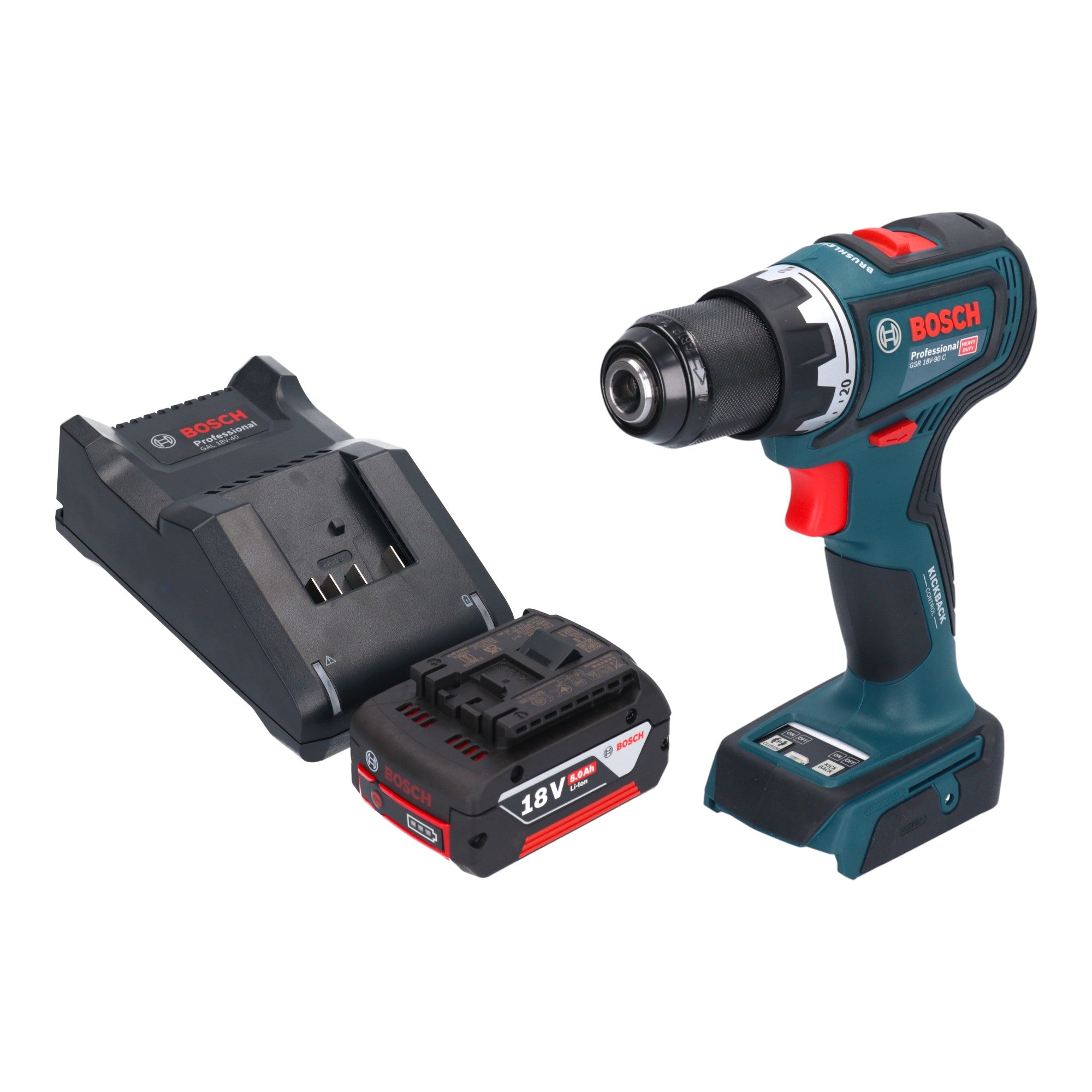 Bosch GSR 18V 90 C Professional Akku Bohrschrauber 18 V 64 Nm Brushless 1x Akku 5 0 Ah Ladegeraet 0 - toolbrothers