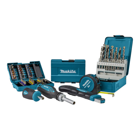 Makita B-49725 Bohrer Bit Set 96 teilig + Makpac ( Cuttermesser Maßband Faustschraubendreher Ratschenschraubendreher Bithalter )