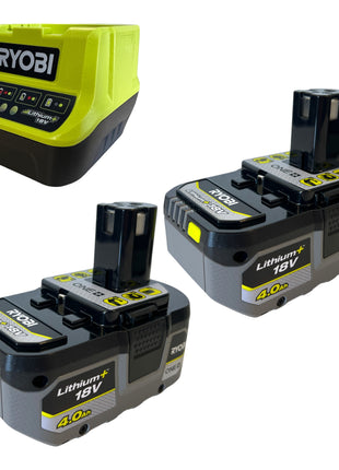 RYOBI RY18CS20A-0 18 V ONE+ Akku Kettensäge 20 cm Compact + 2x Akku 4,0 Ah + Ladegerät