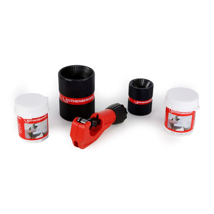 Rothenberger ROFROST Turbo Rohr Einfriergerät 1 ¼" R290 Komplettpaket inkl. 3x Wärmeleitpase + 1x Rohrabschneider + 2x Entgrater - Toolbrothers