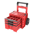 Qbrick System PRO Cart 2.0 Plus Drawer 3 Red Ultra HD Niestandardowa mobilna skrzynka na kółkach 520 x 415 x 660 mm 12 l 2x 4,5 l zdejmowany podwójny uchwyt teleskopowy