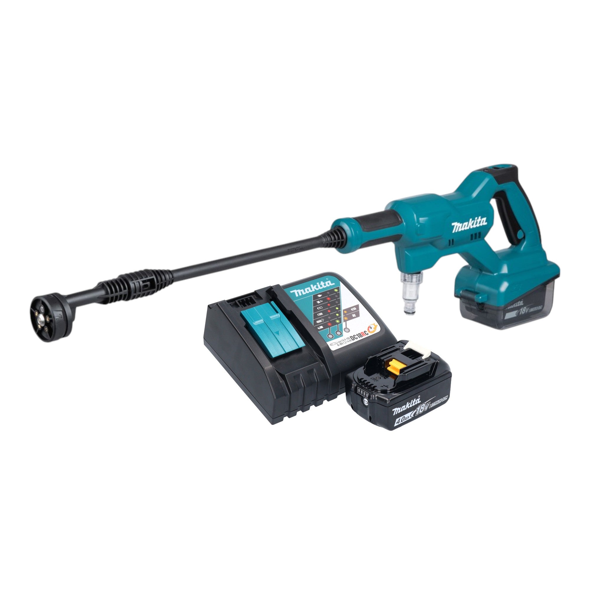 Makita DHW 180 RM1 Akku Druckreiniger 18 V 24 bar 1x Akku 4 0 Ah Ladegeraet 0 - toolbrothers