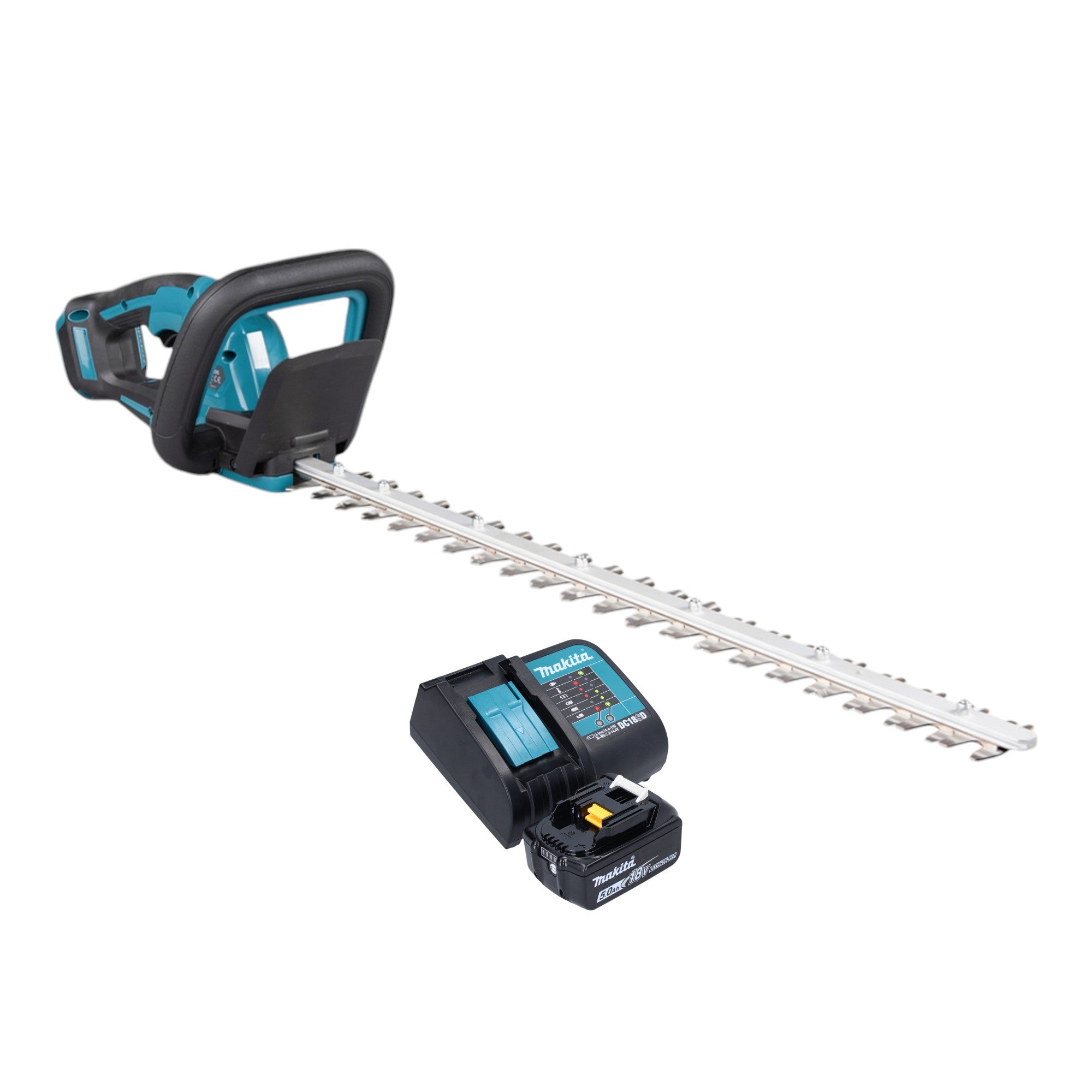 Makita DUH 606 ST Akku Heckenschere 18 V 600 mm Brushless 1x Akku 5 0 Ah Ladegeraet 0 - toolbrothers