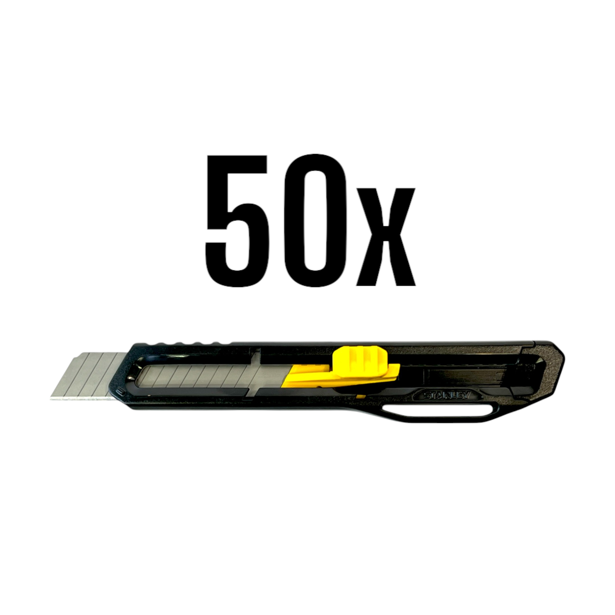 Stanley Cuttermesser Standard 50 Stk 50x STHT10323 8 18 mm breite mit abrechbarer Klinge 0 - toolbrothers