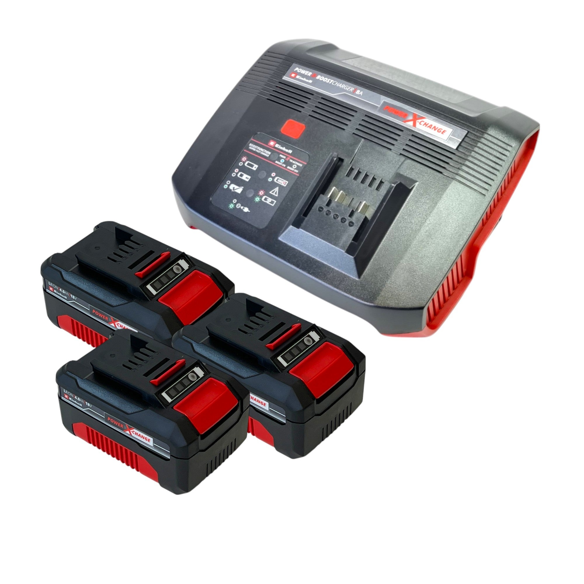 Einhell PXC Starter Kit 3x Power X Change Akku 18 V 4 0 Ah 3x 4511396 Power X Boostcharger 8A Schnell Ladegeraet 4512155  0 - toolbrothers