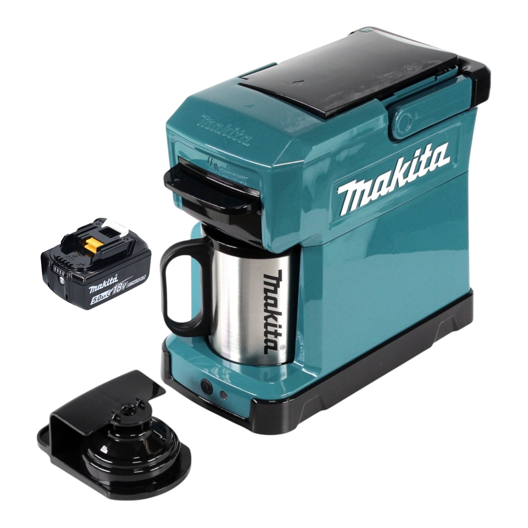 Makita DCM 501 T Akku Kaffeemaschine 12 V max 18 V 1x Akku 5 0 Ah ohne Ladegeraet 0 - toolbrothers