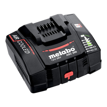 Podstawowy zestaw Metabo 3x akumulator LiHDX 18 V 8,0 Ah ( 3x 624975000 ) + ładowarka ASC 290 ( 627370000 )