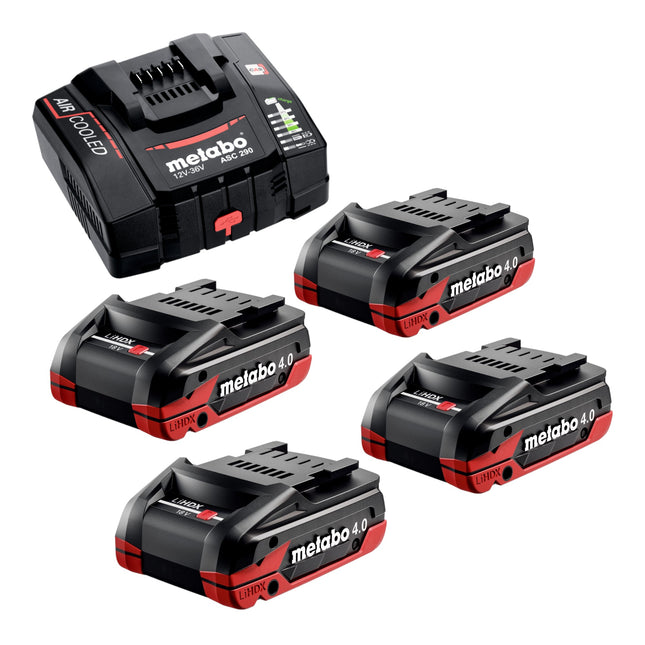 Metabo Basis Set 4x LiHDX Akkupack 18 V 4 0 Ah Akku 4x 624974000 ASC 290 Ladegeraet 627370000  0 - toolbrothers