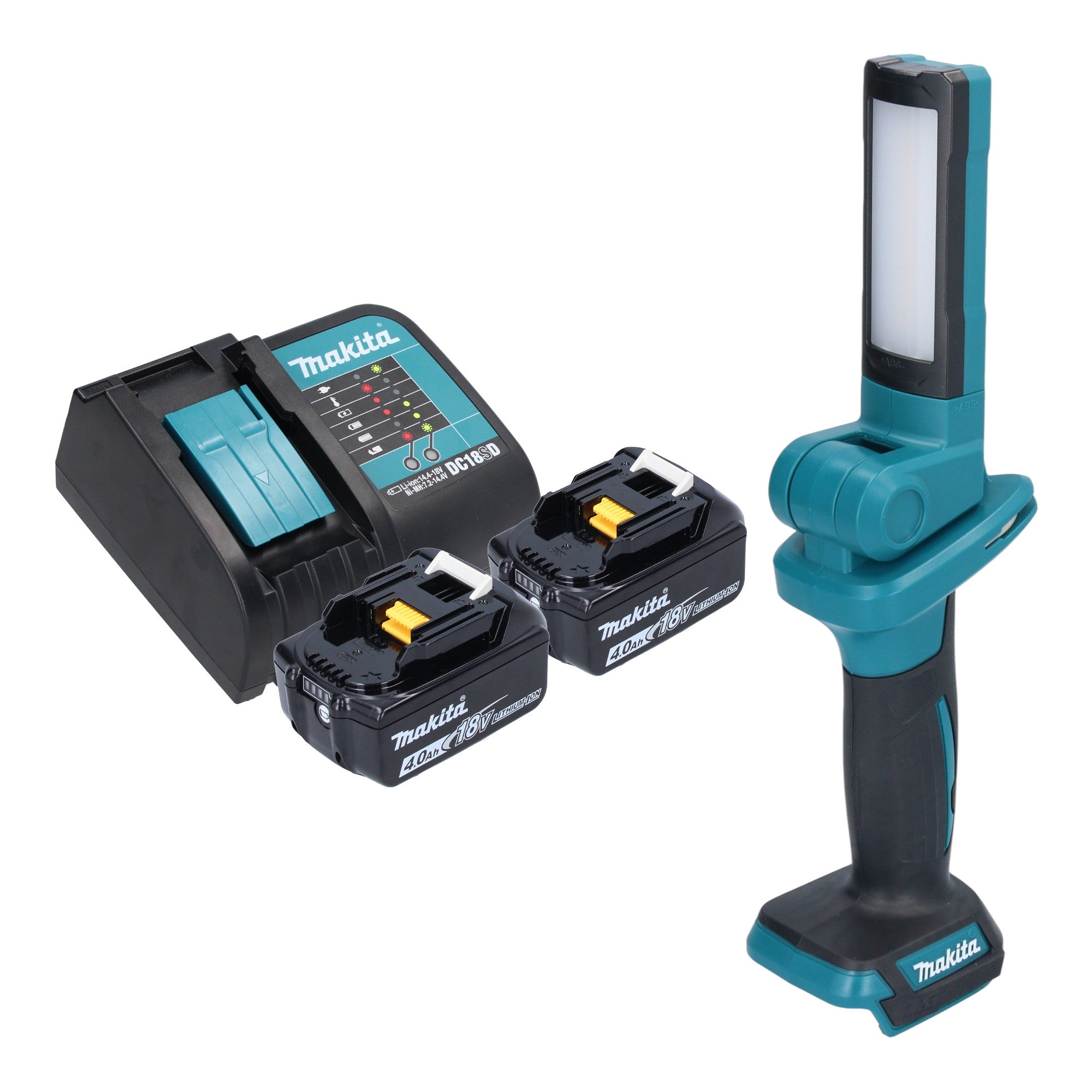 Makita DML 816 SM Akku Arbeitsleuchte 18 V 100 500 lm LED 2x Akku 4 0 Ah Ladegeraet 0 - toolbrothers
