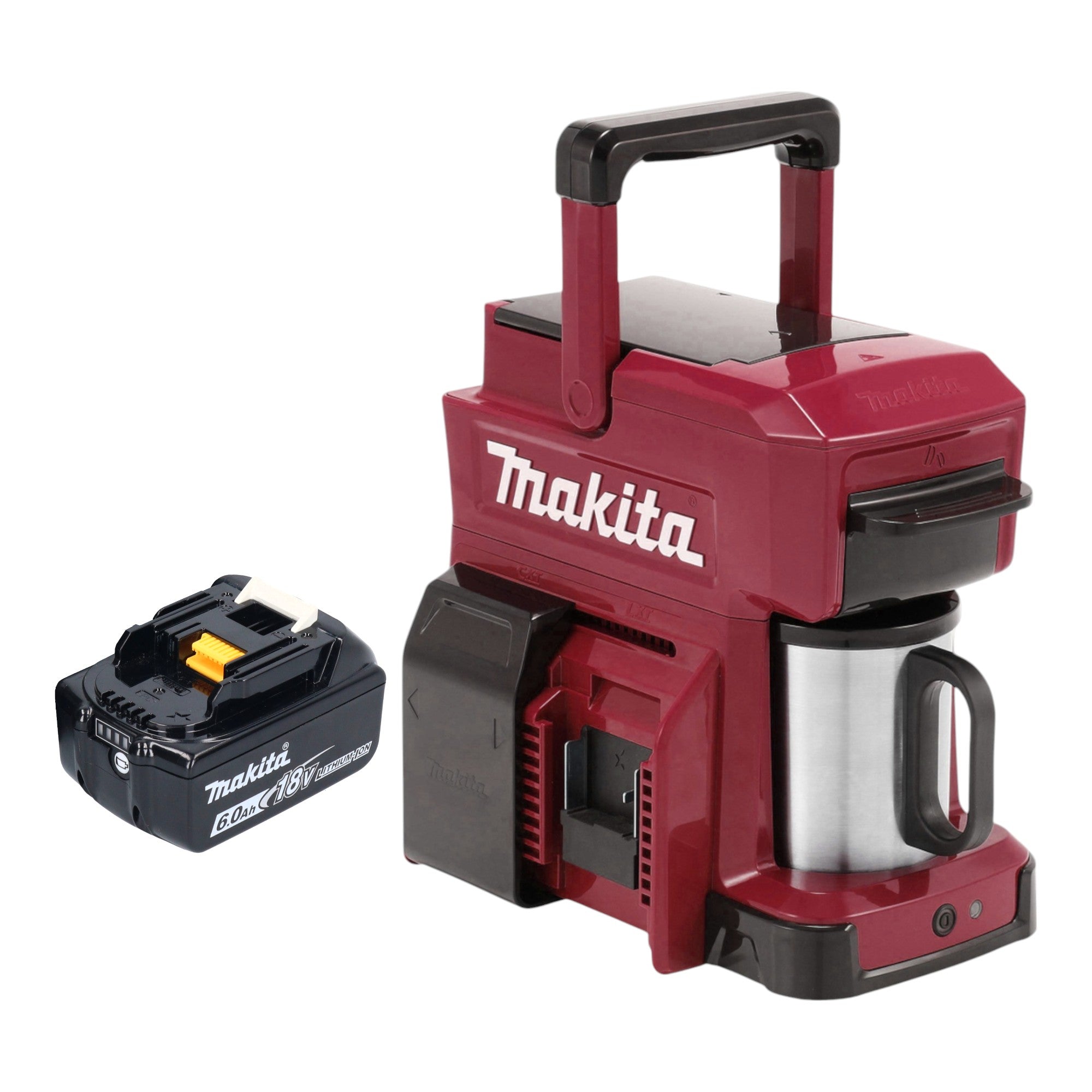 Makita DCM 501 GAR Akku Kaffeemaschine 12 V max 18 V Rot 1x Akku 6 0 Ah ohne Ladegeraet 0 - toolbrothers