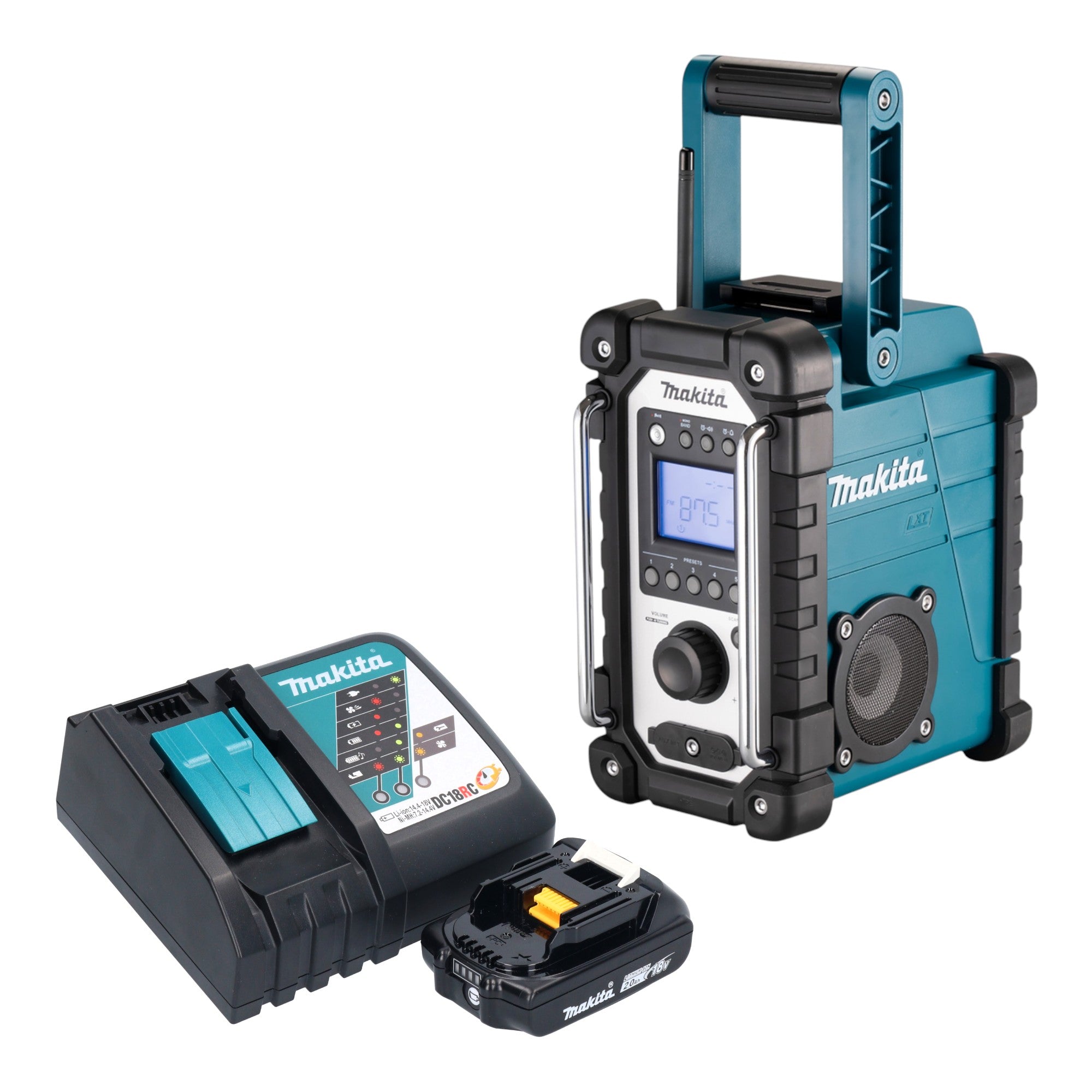 Makita DMR 116 RA1 Akku Baustellenradio 14 4 18 V AM FM AUX 1x Akku 2 0 Ah Ladegeraet 0 - toolbrothers