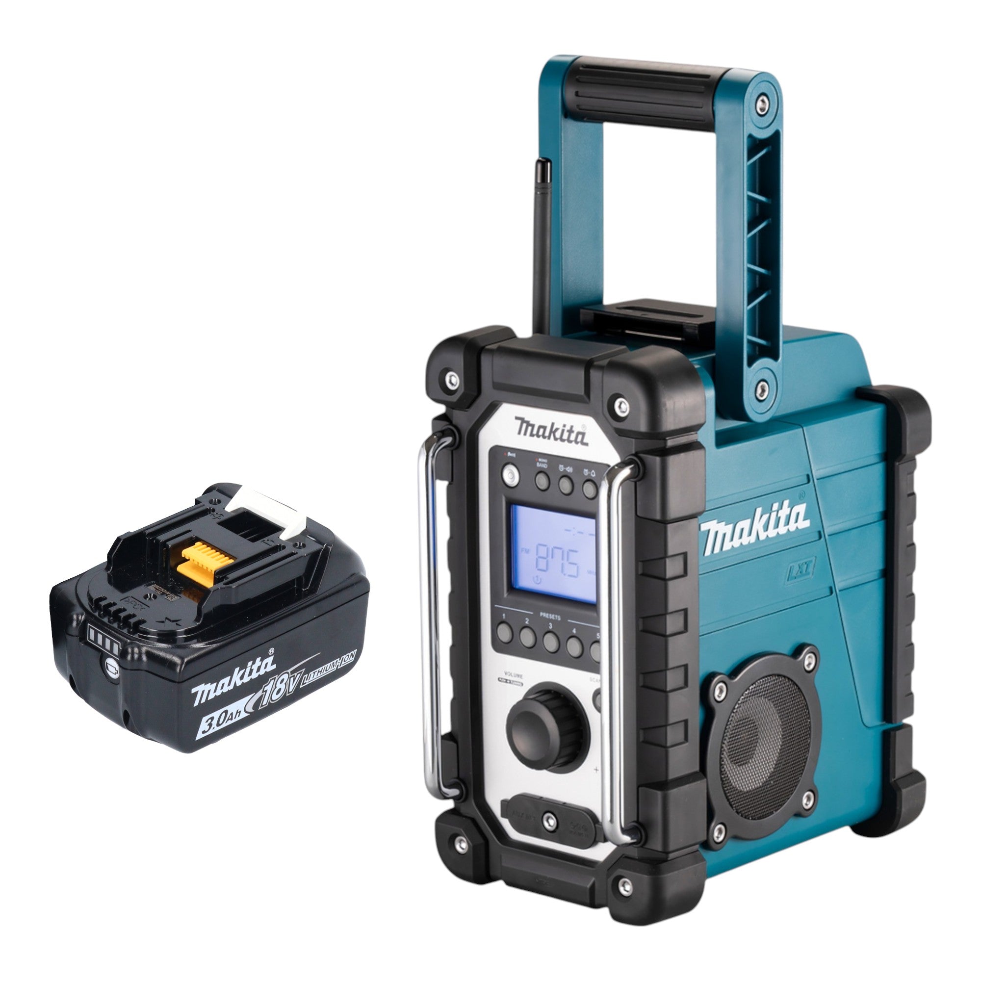 Makita DMR 116 F1 Akku Baustellenradio 14 4 18 V AM FM AUX 1x Akku 3 0 Ah ohne Ladegeraet 0 - toolbrothers