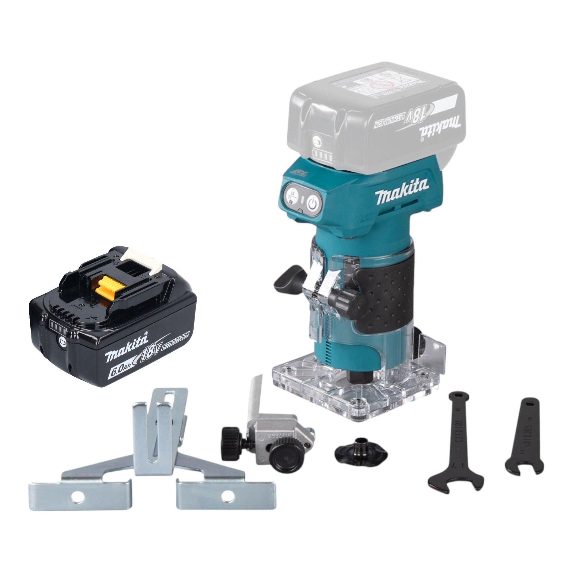 Makita DRT 52 G1 Akku Kantenfraese 18 V 6 mm Brushless 1x Akku 6 0 Ah ohne Ladegeraet 0 - toolbrothers