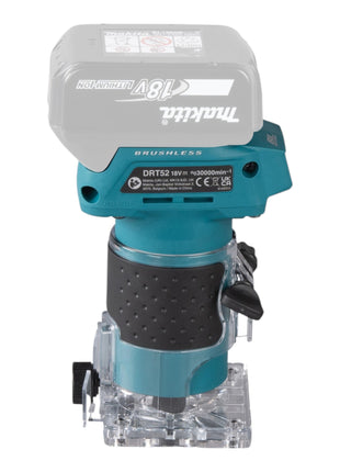 Makita DRT 52 ZJ Akku Kantenfräse 18 V 6 mm Brushless + Makpac - ohne Akku, ohne Ladegerät