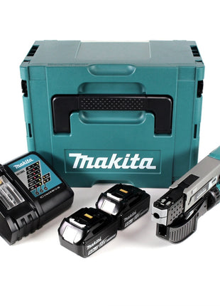 Makita DFR 550 RTJ Akku Magazinschrauber 18V 25-55mm + 2x Akku 5,0Ah + Ladegerät + Makpac - Toolbrothers