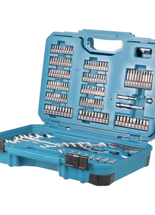 Makita E-17980 Werkzeug Set 231 tlg. 5/16" / 1/4" / 1/2" Schraubendreher / Ratsche / Schraubenschlüssel / Bits + Koffer