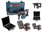 Bosch GBH 18 V-26 18 V Li-Ion Akku Bohrhammer Professional SDS-Plus ( 0611909001 ) + 2x Akku 5,0Ah + Ladegerät + 11 tlg. Bohrer- und Meißelset + L-Boxx - Toolbrothers