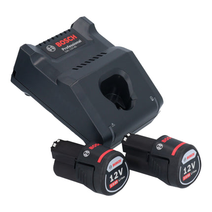 Bosch GSR 12V-30 Profesjonalna akumulatorowa wiertarko-wkrętarka 12 V 30 Nm bezszczotkowa ( 06019G9000 ) + 2x akumulator 2,0 Ah + ładowarka + walizka