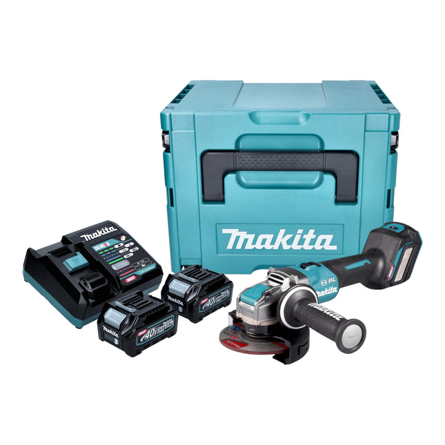 Makita GA 041 GD201 Akku Winkelschleifer 40 V max 125 mm X LOCK Brushless 2x Akku 2 5 Ah Ladegeraet Makpac 0 - toolbrothers